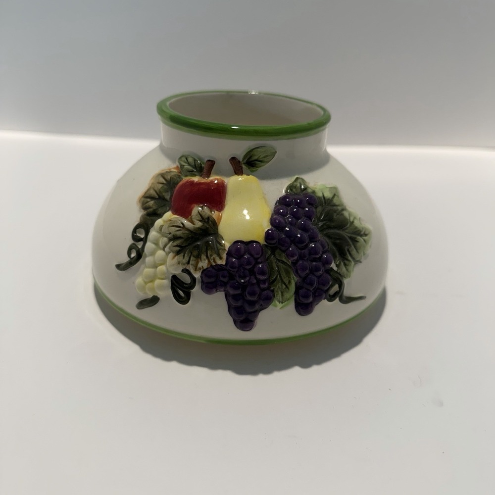 Vtg ceramic hand-painted candle shade from the‎ Sonoma Villa collection